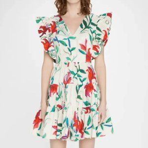 LA Double J Honeybun Dress White Lilly MEDIUM